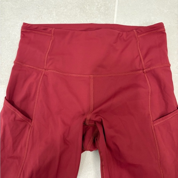 Lululemon Fast and Free Crop II Leggings Nulux 19’’ in Chianti Size 6 - Picture 3 of 13